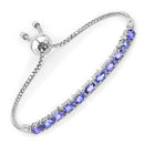2.29 Carat Genuine Tanzanite .925 Sterling Silver Bracelet-2