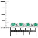 3.78 Carat Genuine Emerald .925 Sterling Silver Bracelet-6