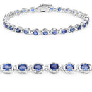 7.02 Carat Genuine Kyanite .925 Sterling Silver Bracelet-5