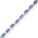 7.02 Carat Genuine Kyanite .925 Sterling Silver Bracelet-8