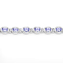4.59 Carat Genuine Tanzanite .925 Sterling Silver Bracelet-9