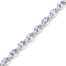 4.59 Carat Genuine Tanzanite .925 Sterling Silver Bracelet-10