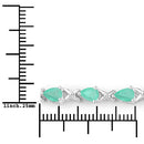 3.08 Carat Genuine Emerald .925 Sterling Silver Bracelet-6