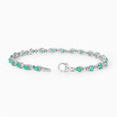 3.08 Carat Genuine Emerald .925 Sterling Silver Bracelet-12