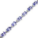 6.25 Carat Genuine Tanzanite .925 Sterling Silver Bracelet-8