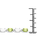 7.92 Carat Genuine Peridot and Opal .925 Sterling Silver Bracelet-9