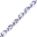 9.68 Carat Genuine Tanzanite .925 Sterling Silver Bracelet-8