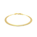 4.0mm 14k Yellow Gold Super Flex Herringbone Bracelet-2