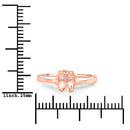 0.70 Carat Genuine Morganite .925 Sterling Silver Ring-3