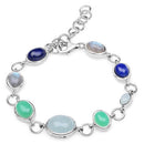15.67 Carat Genuine Multi Stone .925 Sterling Silver Bracelet-6
