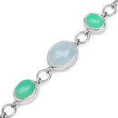 15.67 Carat Genuine Multi Stone .925 Sterling Silver Bracelet-8