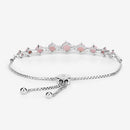 5.50 Carat Genuine Pink Opal and White Topaz .925 Sterling Silver Bracelet-10