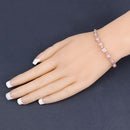 5.50 Carat Genuine Pink Opal and White Topaz .925 Sterling Silver Bracelet-11