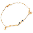 18K Yellow Gold Plated 0.24 Carat Genuine Blue Sapphire .925 Sterling Silver Bracelet-3