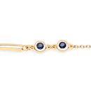18K Yellow Gold Plated 0.24 Carat Genuine Blue Sapphire .925 Sterling Silver Bracelet-4