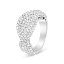 18K White Gold Cluster 2 1/4 Cttw Diamond Fashion Ring (F-G Color, VS1-VS2 Clarity) - Ring Size 7-3