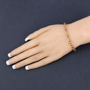 12.33 Carat Genuine Orange Sapphire and White Diamond 14K White Gold Bracelet-10