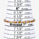 12.33 Carat Genuine Orange Sapphire and White Diamond 14K White Gold Bracelet-11