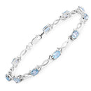 5.10 Carat Genuine Blue Topaz .925 Sterling Silver Bracelet-5