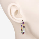 5.44 Carat Genuine Multi Stones .925 Sterling Silver Earrings-3