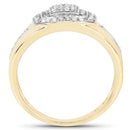 14K Yellow Gold Plated 0.29 Carat Genuine White Diamond .925 Sterling Silver Ring-2