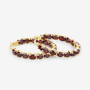 6.00 Carat Genuine Garnet .925 Sterling Silver Earrings-4
