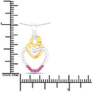 0.14 Carat Genuine Ruby .925 Sterling Silver Pendant-3
