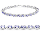 6.00 Carat Genuine Tanzanite .925 Sterling Silver Bracelet-6