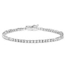 4.96 Carat Genuine White Topaz .925 Sterling Silver Bracelet-5