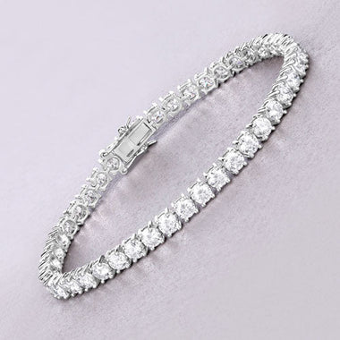10.00 Carat Lab Grown Diamond 14K White Gold Bracelet - 0