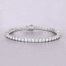10.00 Carat Lab Grown Diamond 14K White Gold Bracelet-3