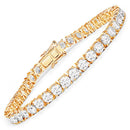 10.00 Carat Lab Grown Diamond 14K Yellow Gold Bracelet-1