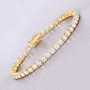 10.00 Carat Lab Grown Diamond 14K Yellow Gold Bracelet-2