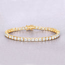 10.00 Carat Lab Grown Diamond 14K Yellow Gold Bracelet-3