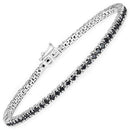 2.19 Carat Genuine Black Diamond .925 Sterling Silver Bracelet-4
