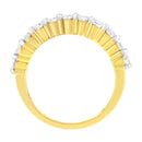 IGI Certified 1.0 Cttw Diamond 10K Yellow Gold Prong Set Fluted Band Style Wedding Ring (J-K Color, I1-I2 Clarity) - Size 7-4