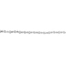 .925 Sterling Silver 1.0 Cttw Diamond Swirl Beaded Link Bracelet (I-J Color, I3-Promo Clarity) - 7.25" Inches-3