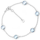 5.00 Carat Genuine Blue Topaz .925 Sterling Silver Bracelet-1