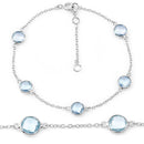 5.00 Carat Genuine Blue Topaz .925 Sterling Silver Bracelet-2