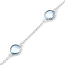 5.00 Carat Genuine Blue Topaz .925 Sterling Silver Bracelet-4