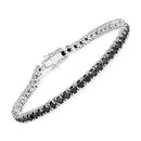 5.40 Carat Genuine Black Diamond .925 Sterling Silver Bracelet-2