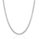 3.6mm 14k White Gold Solid Curb Chain-2