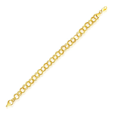 8.0 mm 14k Yellow Gold Lite Charm Bracelet - 0