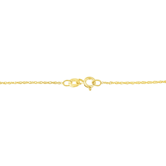 10K Yellow Gold 1/4 cttw Prong Set Round-Cut Diamond Open Heart 18" Pendant Necklace (K-L Color, I1-I2 Clarity)