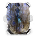17.17 Carat Genuine Labradorite and White Topaz .925 Sterling Silver Ring-3