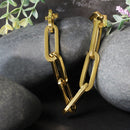 14k Yellow Gold Extra Wide Paperclip Chain Necklace-7