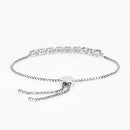 1.34 Carat Genuine London Blue Topaz and White Topaz .925 Sterling Silver Bracelet-10