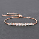 0.89 Carat Genuine Morganite and White Topaz .925 Sterling Silver Bracelet-7
