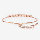 0.89 Carat Genuine Morganite and White Topaz .925 Sterling Silver Bracelet-9