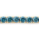 13.07 Carat Genuine Blue Diamond 14K Yellow Gold Bracelet-2